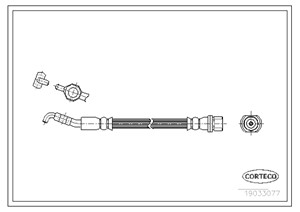 Bremseslange, Bakaksel, TOYOTA COROLLA, COROLLA Verso, 9094702C50