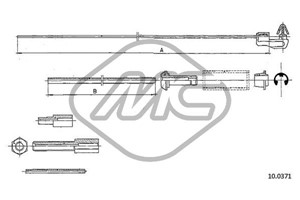 Gasskabel, RENAULT 5, 7700558746