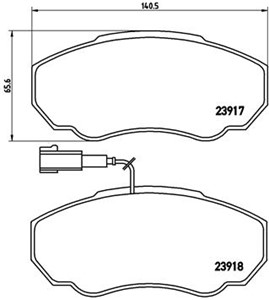 Bremseklosser sett, Framaksel, CITROËN,FIAT,PEUGEOT, 425242, 425243, 425458, 71752979, 71772526, 77362219, 77364862, 9949409, 9949482, 9