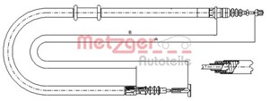 Kabel, parkeringsbremse, Bak, Bakre venstre, Venstre, FIAT MULTIPLA, 46814147