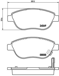 Bremseklosser sett, Framaksel, FIAT 500L, OPEL CORSA D, CORSA D Skåp/halvkombi, 0000077366481, 1605354, 68190118AA, 77366481, 93169175,