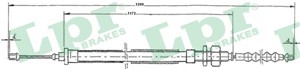 Kabel, parkeringsbremse, Venstre, CITROËN XANTIA, XANTIA Break, 4745G5, 96121653