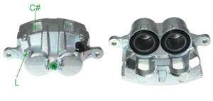 Bremsecaliper, Framaksel, Venstre, Bak akselen, HYUNDAI H-1 Cargo, H-1 Travel, 58110-4H500, 58180-4HA00