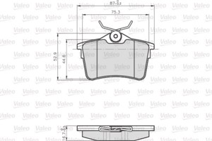 Bremseklosser sett, Bakaksel, CITROËN,PEUGEOT, 1608520480, 1616872580, 1623180680, 425414, 4254-14, 425415, 4254-15, 425429, 4254-29