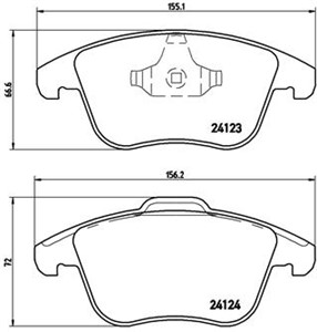 Bremseklosser sett, Framaksel, FORD,LAND ROVER,VOLVO, 1379971, 1432363, 1436498, 1437761, 1458247, 1461658, 1566232, 1747043, 1916756, 3