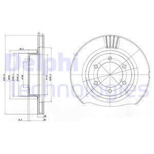 Bremseskive, Framaksel, LEXUS GX, TOYOTA 4 RUNNER IV, LAND CRUISER PRADO, 43512-60150, 4351260151, 43512-60151, 4351260160