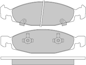 Bremseklosser sett, Framaksel, JEEP CHEROKEE, GRAND CHEROKEE II, 05011969AA, 05018592AA, 5011969AA, 5018592AA