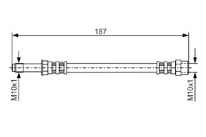 Bremseslange, Bakaksel, Ytre, FORD GALAXY I, GALAXY MK VAN I, SEAT ALHAMBRA, ALHAMBRA VAN, VW SHARAN, SHARAN VAN, 1044504, 7328444, 7M0