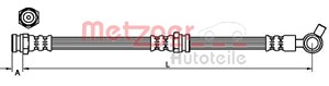 Bremseslange, Bak, Høyre, Venstre, MAZDA CX-7, EG2343810B, EG2343810C