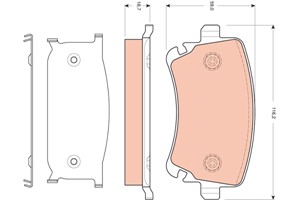 Bremseklosser sett, Bakaksel, AUDI A6 C6, A6 C6 Avant, A8 D3, 4E0 698 451, 4F0 698 451 K