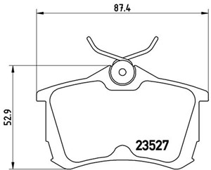 Bremseklosser sett, Bakaksel, HONDA ACCORD VI, ACCORD VII, ACCORD Hatchback VI, ACCORD Tourer VII, 43022S1AE02, 43022S1AE03, 43022S1AE30
