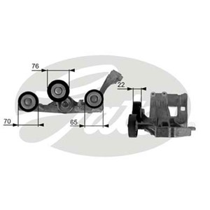 Strammerull, kilerem med ribber, MERCEDES-BENZ A-KLASS [W169], B-KLASS Sports Tourer [W245], 2662000670, 2662000970, 6402020419, A266200