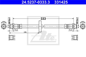 Bremseslange, Foran, VW CORRADO, GOLF II, PASSAT B3/B4, PASSAT B3/B4 Variant, 535 611 701