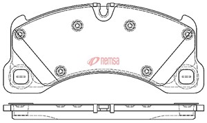 Bremseklosser sett, Foran, PORSCHE CAYENNE, MACAN, PANAMERA, VW TOUAREG, 7L0 698 151M, 7L0 698 151N, 955 351 939 61, 955 351 939 62, 955
