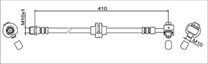 Bremseslange, Framaksel venstre, OPEL ZAFIRA TOURER C, VAUXHALL ZAFIRA Mk III, 13374972, 13399644, 39041643, 5 62 408, 5 62 490, 562408,