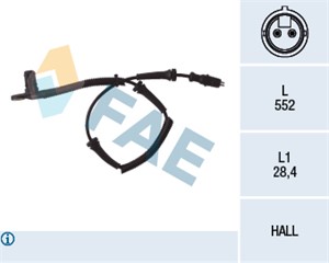 Sensor, hjulturtall, Framaksel, RENAULT MASTER Buss II, MASTER Flak/chassi II, MASTER Skåp II, 82 00 252 007, 82 00 274 800
