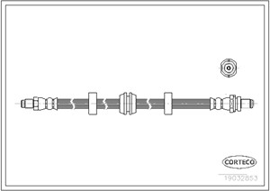 Bremseslange, Bak, Bakaksel, FORD COUGAR, MONDEO I, MONDEO II, 1025018, 1071930