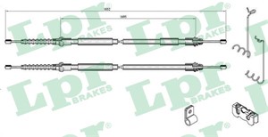 Kabel, parkeringsbremse, Bak, Høyre, Venstre, FORD TOURNEO CONNECT, TRANSIT CONNECT, 4367116, 4388054, 4407359, 4419302, 4439345
