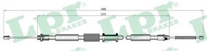 Kabel, parkeringsbremse, Bak, Høyre, LANCIA Y, 82487709