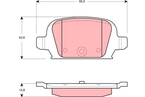Bremseklosser sett, Bakaksel, OPEL CORSA C, TIGRA TwinTop, VAUXHALL CORSA Mk II, TIGRA TwinTop, 16 05 085, 16 05 120, 16 05 397, 16 05 9