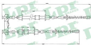 Kabel, parkeringsbremse, Bak, Høyre, Venstre, OPEL ASTRA F Kombi, ASTRA F Kombi Classic, ASTRA F Skåp / kombi, 522580, 522600, 522640, 9