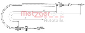 Gasskabel, VW GOLF III, GOLF Cabriolet III, GOLF Variant III, PASSAT B3/B4, PASSAT B3/B4 Variant, VENTO, 1H0 721 555 A, 1H0 721 555 J, 1