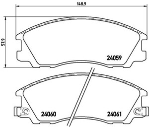 Bremseklosser sett, Framaksel, HYUNDAI TERRACAN, 58101H1A00, 58101H1A10