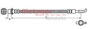 Bremseslange, Bak, Høyre, Venstre, TOYOTA URBAN CRUISER, VERSO S, YARIS, 9094702E11
