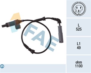 Sensor, hjulturtall, Framaksel, BMW 3 [E46], 3 Cabriolet [E46], 3 Compact [E46], 3 Coupé [E46], 3 Touring [E46], 34 52 1 164 651, 34 52