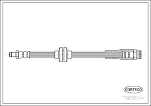 Bremseslange, Bakaksel, på begge sider, FIAT DUCATO Buss, DUCATO Flak/chassi, DUCATO Skåp, 51782767