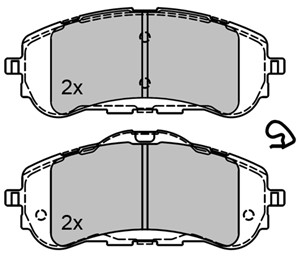 Bremseklosser sett, Framaksel, CITROËN,OPEL,PEUGEOT, 16 104 287 80