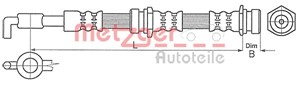 Bremseslange, Foran høyre, Foran venstre, MAZDA 626 V, 626 Hatchback V, 626 Station Wagon V, XEDOS 6, C001-43-980