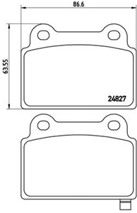 Bremseklosser sett, Bakaksel, MITSUBISHI LANCER VIII, 4605A584, 4605A695