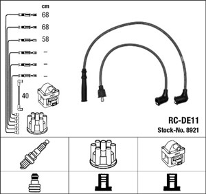 Tennledningssett, DAIHATSU CHARADE I, CHARADE II, CHARADE III, CHARADE IV, CUORE II, 19901-87780-000, 90048-66001-000, 90048-66004-000,