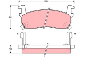 Bremseklosser sett, Framaksel, NISSAN MICRA I, 41060-01B90, 41060-01B91, 41060-04B25, 41060-04B90, 41060-04B91, 41060-05B26, 41060-05B91
