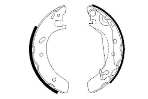 Bremsesko sett, Bakaksel, FORD MONDEO I, MONDEO II, MONDEO Sedan I, MONDEO Sedan II, 1014655, 6710017, 7176735, 93BB 2200 BD