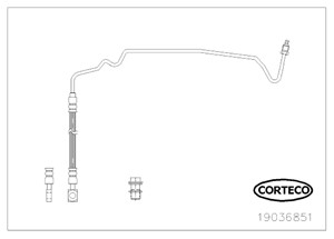 Bremseslange, Venstre bakaksel, AUDI,SEAT,SKODA,VW, 1J0611763AD, 1J0611763K, 1J0611763R
