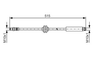 Bremseslange, Bakaksel, CITROËN,FIAT,PEUGEOT, 1367815080, 16 174 327 80, 4806 H4, 4806 P6, 51782767, 52026550, K1367815080