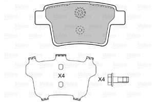 Bremseklosser sett, Bakaksel, FORD,FORD USA,JAGUAR, 1 521 329, 1356392, 1521329, 1522073, 1522-073, 4S712M008AA, 4S71-2M008-AA, 4S712M00