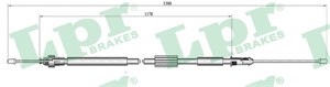 Kabel, parkeringsbremse, Bak, Venstre, RENAULT MODUS / GRAND MODUS, 8200214752
