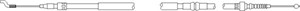 Kabel, parkeringsbremse, Bak, VW TRANSPORTER Buss IV, TRANSPORTER Flak/chassi IV, TRANSPORTER Skåp IV, 7D0 609 701A, 7D0 609 701B, 7D0 6