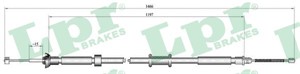 Kabel, parkeringsbremse, Bak, Høyre, FIAT 500, 500 C, PANDA, PANDA Skåp/halvkombi, 51786839