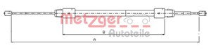 Kabel, parkeringsbremse, Bak, Venstre, MERCEDES-BENZ A-KLASS [W168], 168 420 17 85, 1684201785, A 168 420 17 85, A1684201785