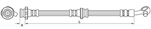Bremseslange, Framaksel venstre, NISSAN QASHQAI SUV II, 46210-4EA0B