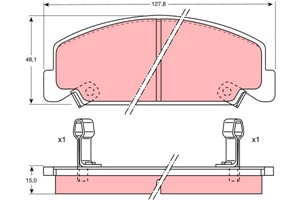 Bremseklosser sett, Framaksel, HONDA ACCORD II, ACCORD Aerodeck III, ACCORD Hatchback II, CIVIC Shuttle II, 064A5-SA6-670, 45022-SA6-305