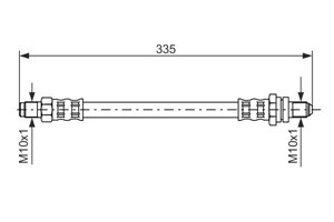 Bremseslange, Bakaksel, FORD FIESTA IV, FIESTA Skåp/stor limousine, PUMA, 1011342, 1014204, 96FB 2282 AC