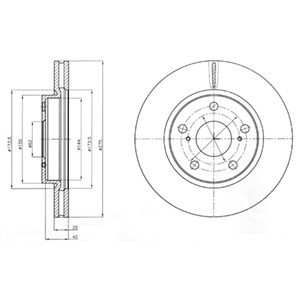 Bremseskive, Framaksel, LEXUS HS, TOYOTA PRIUS PLUS, RAV 4 III, RAV 4 IV, 4351242040, 43512-42040, 4351242080