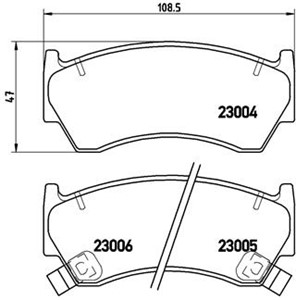 Bremseklosser sett, Framaksel, NISSAN ALMERA I, ALMERA Hatchback I, 1N043328Z, 1N053328Z, 1N063328Z, 1N093328Z, 1N103328Z, 1N163328Z, 1N