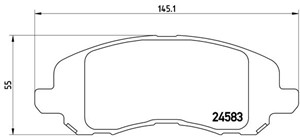 Bremseklosser sett, Framaksel, CHRYSLER,DODGE,JEEP,MITSUBISHI, 05191231AA, 068020494AA, 068020494AB, 4605A684, 68020494AA, 68020494AB, K