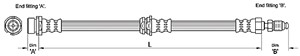 Bremseslange, Foran høyre, Foran venstre, Framaksel høyre, Framaksel venstre, FORD FIESTA V, MAZDA 2, 1120141, 1437504, 2S61 2078-AE, 2S